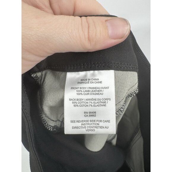 Theory Cullen Lambs Leather Legging Women 8 Brown Black NEW Western Granolagirl - Picture 4 of 8